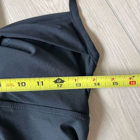 Athleta Womens Swimwear Twist Up Tankini 34 B/C Black Minimalist Beach - Picture 9 of 10